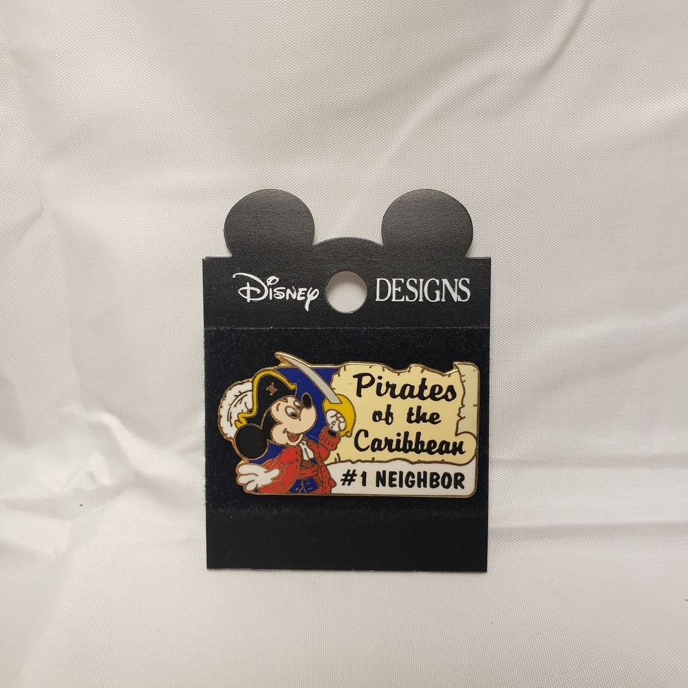 Disney Designs Pirates of the Caribbean Mickey Name Plate #1 Neighbor Pin Gift
